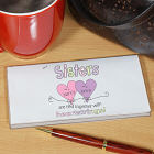 Heart Strings Sisters Personalized Checkbook Cover